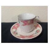 Vtg Porcelain Cup 3ï¿½ï¿½ Saucer Set 6ï¿½ï¿½