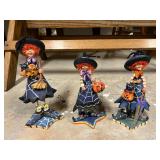 3 Vtg Halloween Witch Figurines 10ï¿½ï¿½