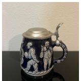 Vtg German Beer Stein W/Pewter Lid 6ï¿½ï¿½