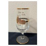 Vtg Souvenir Glass W/Gold Trim 6.5ï¿½ï¿½