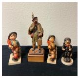 4 Vtg Ceramic Figurines