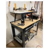 Workbench with Router, Scroll Saw, Tools 46ï¿½ï¿½x25.5