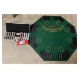 Vtg Blackjack Tabletop Set w/Chips 121x5x62cm