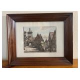 Vtg Framed Etching by Heiner Kramer 19.5ï¿½ï¿½x15.5ï¿½ï¿½