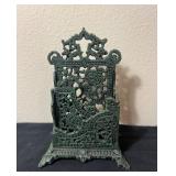 Vtg Cast Iron Letter Holder 9ï¿½ï¿½