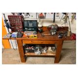 Wood Workbench W/Tools and Supplies 72ï¿½ï¿½x26ï¿½ï¿½x39ï¿½ï¿½