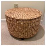 Woven Round Storage Ottoman 21.5ï¿½ï¿½x14.5ï¿½ï¿½