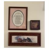 3 Framed Wall Decor Pieces