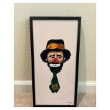 Framed Painting of Clown by Homeowner 8.5ï¿½ï¿½x16.5ï¿½ï¿½