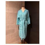 (LR)ï¿½Vtg Blue Chenille Robeï¿½OSFA