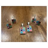 (LR)ï¿½Vtg Sterling Earrings/Charms