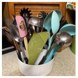(K)ï¿½Kitchen Utensils in Holder.
