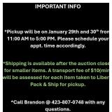 AUCTION INFO