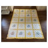 (LR)ï¿½Vtg Butterfly Coverletï¿½73ï¿½90.5