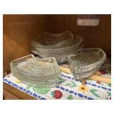 (P)ï¿½Vtg Glass Serving Dishes Assortment.