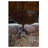 (LR)ï¿½Vtg Piecrust Tableï¿½16x16x20