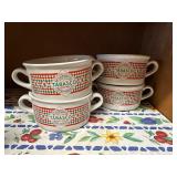 (P)ï¿½4 Tabasco Soup Mugsï¿½6.5x5x2.5