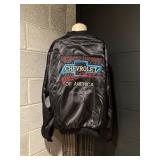 (LR)ï¿½Vtg Black Chevrolet Jacketï¿½XL