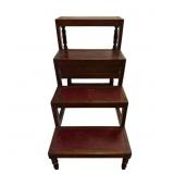 (LR)ï¿½Antique Leather Top Library Tableï¿½27x16x17.5