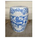 (FP)ï¿½Vtg. Dragon Porcelain Garden Stoolï¿½12ï¿½18