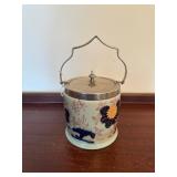 (DR)ï¿½Vtg Ironstone Biscuit Barrelï¿½5ï¿½9.5