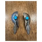 (LR)ï¿½Vtg. Sterling Earringsï¿½7.5ï¿½ long