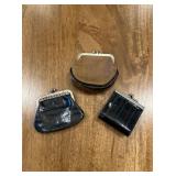 (LR)ï¿½Vtg Leather Coin Pursesï¿½4ï¿½3