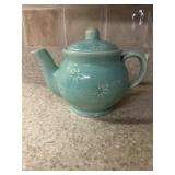 (K-Hutch)ï¿½Vtg. Shawnee Pottery (LT.Blue) Teapotï¿½8.