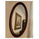 (L)ï¿½Vtg Oval Wall Mirrorï¿½19.5ï¿½35