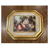(LR)ï¿½Vtg Italian Florentine Panelï¿½6ï¿½7
