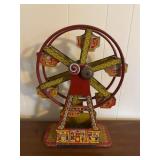 (DR)ï¿½Vtg Tin Ferris Wheel Toyï¿½10x5x17