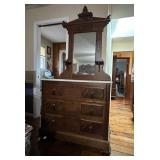 (MB)ï¿½Vtg Marble Top Dresserï¿½41x19x86