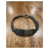 (LR)ï¿½Vtg Sterling Silver ID Bracelet