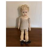 (LR)ï¿½Vtg Porcelain Dollï¿½30ï¿½ tall