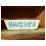 (P)ï¿½Vtg Pyrex Amish Butterprint Dishï¿½9.5x7x2.5