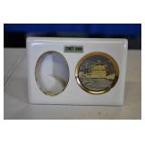 Vtg Japanese Chokin Frame 24 K Gold Edging