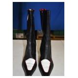 Dollhouse White, Black & Red Boots 8