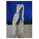 White High Heel Slouch Boots 8