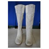 Suede & Knit Knee High Boots 8M