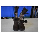 So Swish Leopard Winter Boots 8