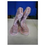 Pink Slipper Boots 8
