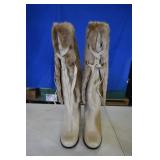 JLO Leather &  Fur Boots 8