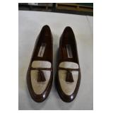 Etienne Aigner Leather/Canvas Flats 8