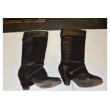 Naughty Monkey Suede &  Leather Knee High Boots