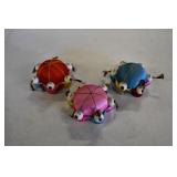 Set of 3 Vintage Silk Chinese Pin Cushions