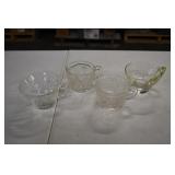 Set of 4 Glass Punch Bowl Cups