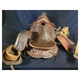 Tooled Leather Western Saddle
