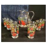 Tomato Juice Pitcher and Glass Set