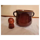 Red Wing Pottery Bowl and Egg Stand