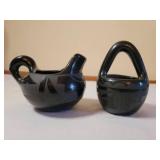 Pueblo Black Ware Sugar and Creamer Set
